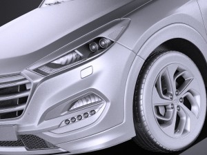 Hyundai Tucson EU-Version 2017 vray Modèle 3D