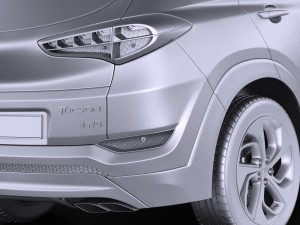 Hyundai Tucson EU-Version 2017 vray Modèle 3D