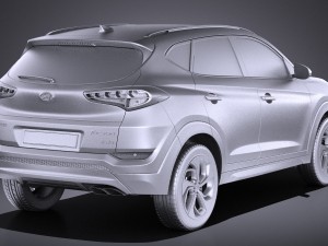 Hyundai Tucson EU-Version 2017 vray Modèle 3D