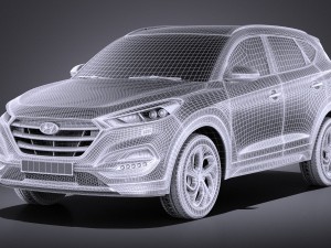 Hyundai Tucson EU-Version 2017 vray Modèle 3D