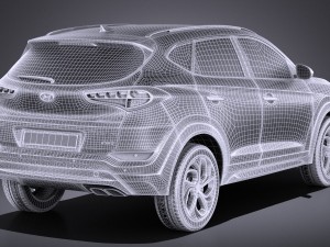 Hyundai Tucson EU-Version 2017 vray Modèle 3D