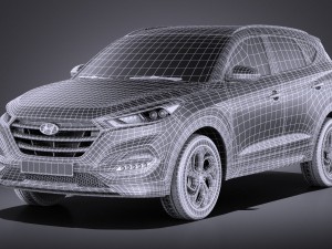 Hyundai Tucson EU-Version 2017 vray Modèle 3D