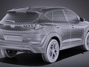 Hyundai Tucson EU-Version 2017 vray Modèle 3D