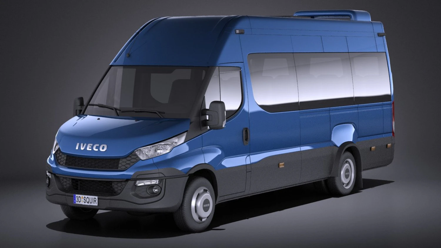 Iveco Daily Minibus 2017 vray 3D Model .c4d .max .obj .3ds .fbx .stl .blend 