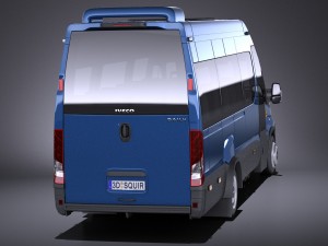 Iveco Daily Minibus 2017 vray Model 3D