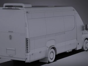 Iveco Daily Minibus 2017 vray 3D Model