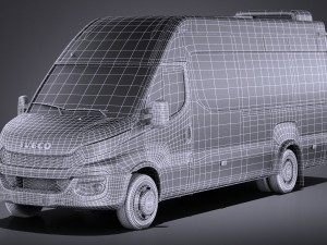 Iveco Daily Minibus 2017 vray Model 3D