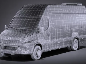 Iveco Daily Minibus 2017 vray 3D Model