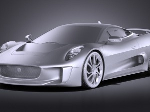 Jaguar C-X75 2017 vray 3D Model