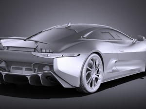 Jaguar C-X75 2017 vray 3D Model