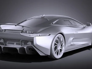 Jaguar C-X75 2017 vray 3D Model