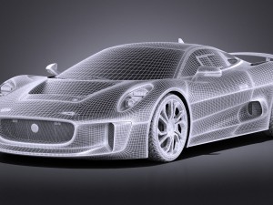 Jaguar C-X75 2017 vray 3D Model