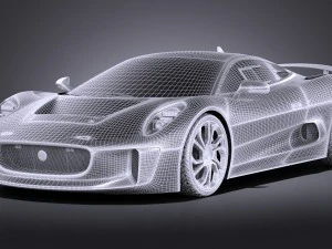 Jaguar C-X75 2017 vray 3D Model
