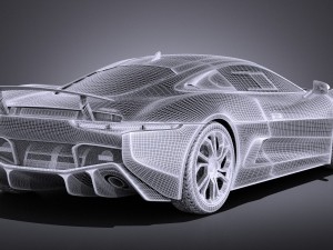 Jaguar C-X75 2017 vray 3D Model