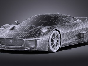 Jaguar C-X75 2017 vray 3D Model