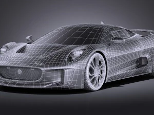 Jaguar C-X75 2017 vray 3D Model