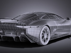 Jaguar C-X75 2017 vray 3D Model