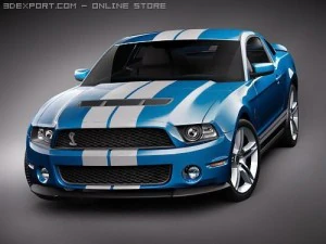 Mustang Shelbycobra GT500 2010 3D Model