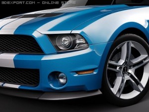 Mustang Shelbycobra GT500 2010 3D-Modell