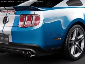Mustang Shelbycobra GT500 2010 3D Model