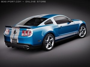 Mustang Shelbycobra GT500 2010 3D-Modell
