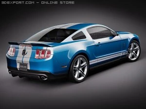 Mustang Shelbycobra GT500 2010 3D Model