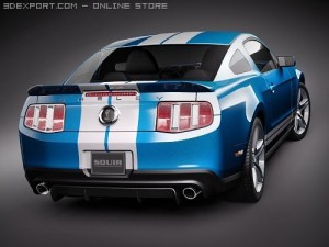 Mustang Shelbycobra GT500 2010 3D-Modell