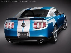 Mustang Shelbycobra GT500 2010 3D Model