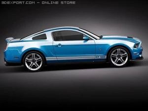 Mustang Shelbycobra GT500 2010 3D Model