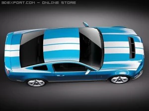 Mustang Shelbycobra GT500 2010 3D Model
