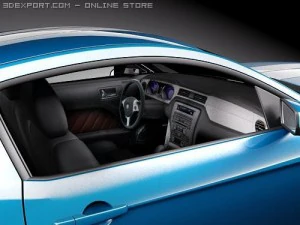 Mustang Shelbycobra GT500 2010 3D Model
