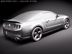 Mustang Shelbycobra GT500 2010 3D-Modell