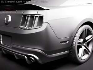 Mustang Shelbycobra GT500 2010 3D-Modell