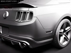 Mustang Shelbycobra GT500 2010 3D Model