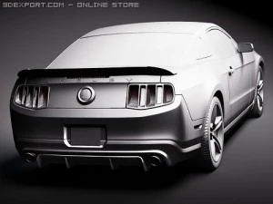 Mustang Shelbycobra GT500 2010 3D Model