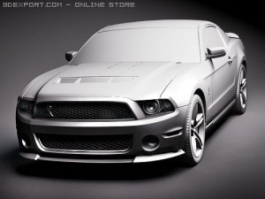 Mustang Shelbycobra GT500 2010 3D-Modell
