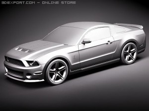 Mustang Shelbycobra GT500 2010 3D-Modell