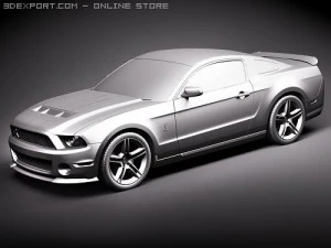 Mustang Shelbycobra GT500 2010 3D Model