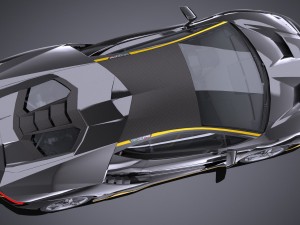 Centenario LP 770-4 2017 Lowpoly Modèle 3D