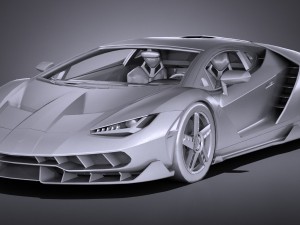 Centenario LP 770-4 2017 Lowpoly Modèle 3D