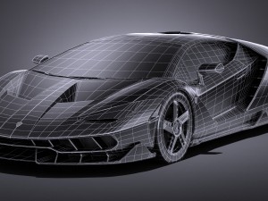 Centenario LP 770-4 2017 Lowpoly Modèle 3D
