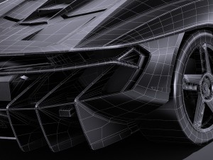 Centenario LP 770-4 2017 Lowpoly Modèle 3D
