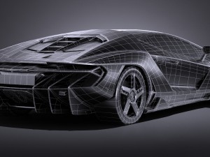 Centenario LP 770-4 2017 Lowpoly Modèle 3D