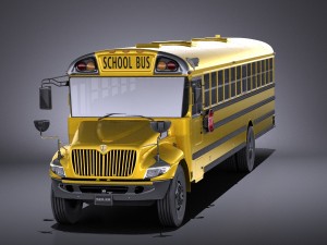 IC CE Series Schoolbus 2017 vray Modèle 3D