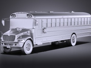 IC CE Series Schoolbus 2017 vray Modèle 3D