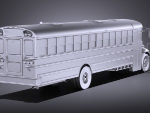 IC CE Series Schoolbus 2017 vray Modèle 3D