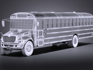 IC CE Series Schoolbus 2017 vray Modèle 3D