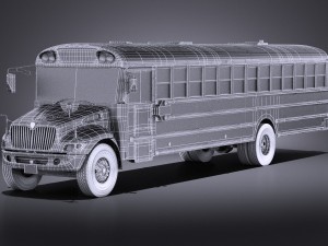 IC CE Series Schoolbus 2017 vray Modèle 3D