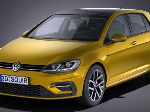 Volkswagen Golf R 2017 3D Model