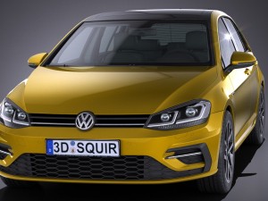 Volkswagen Golf R 2017 3D Model